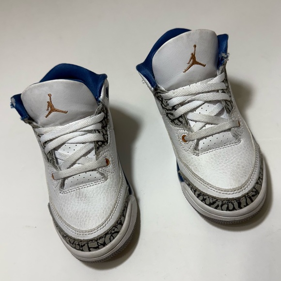 Nike Jordan Retro 3 “True Blue” Unisex Toddler Size 11 - Picture 3 of 16
